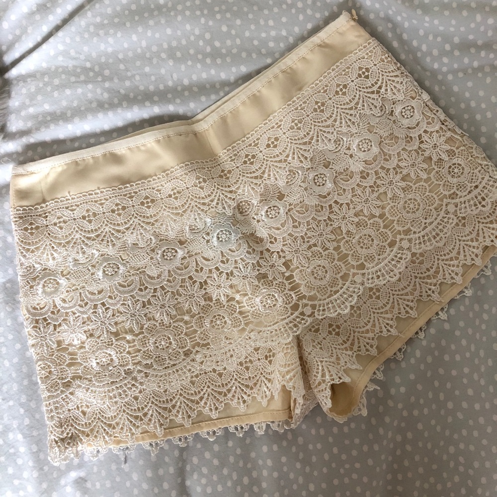Lace shorts. Rarely worn. Size small